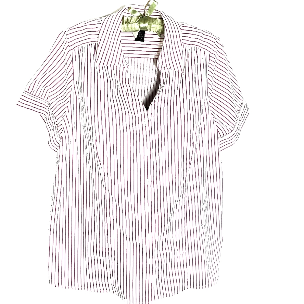 Lane Bryant, fushia striped, blouse, Size 22